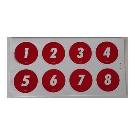 SHIN YIH SIGNAGE 5"X10" A 1-8 TABLE NUMBER