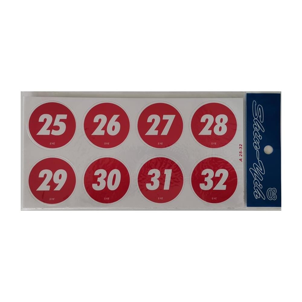 SHIN YIH SIGNAGE 5"X10" A 25-32 TABLE NUMBER