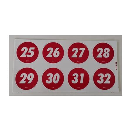 SHIN YIH SIGNAGE 5"X10" A 25-32 TABLE NUMBER