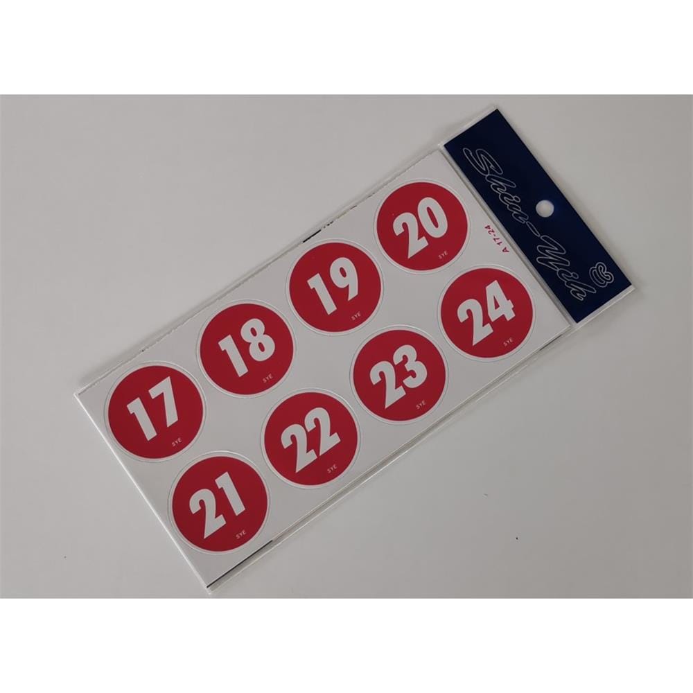 SHIN YIH SIGNAGE 5"X10" A 17-24 TABLE NUMBER
