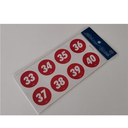 SHIN YIH SIGNAGE 5"X10" A 33-40 TABLE NUMBER