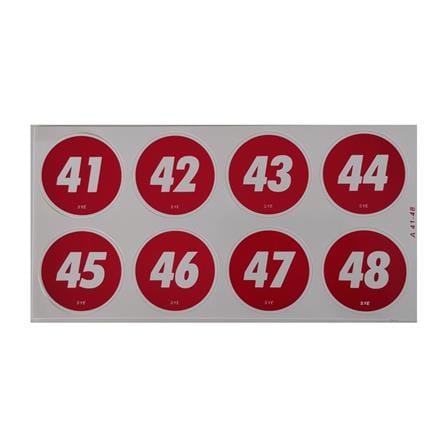 SHIN YIH SIGNAGE 5"X10" A 41-48 TABLE NUMBER