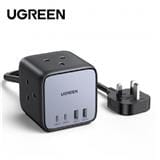 UGREEN DIGINEST POWER STRIP 7IN1 65W GAN FAST 3*UK+2C2A LAPTOP CHARGE (UK)