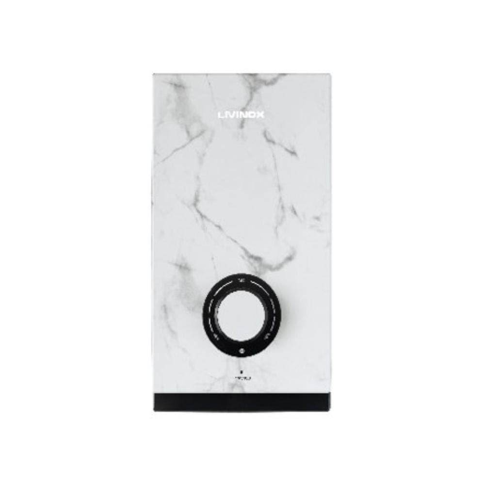 LIVINOX SHOWER HEATER DC PUMP WITH RAIN SHOWER LWH-TS-DC-RWM WHITE MARBLE