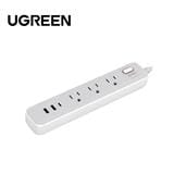 UGREEN SURGE PROTECTOR POWER STRIP 3UK OUTLET+2A1C 30W 2M CABLE RETAIL PACK (WHITE)
