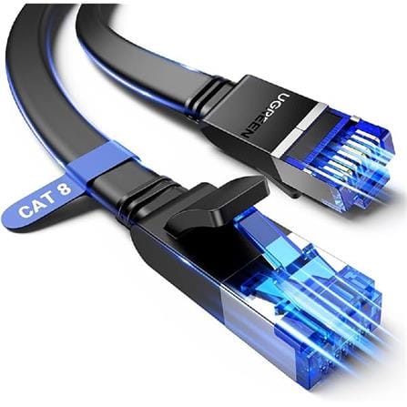 UGREEN CAT 8 F/FTP ROUND ETHERNET CABLE NYLON BRAID 15M (BLACK)
