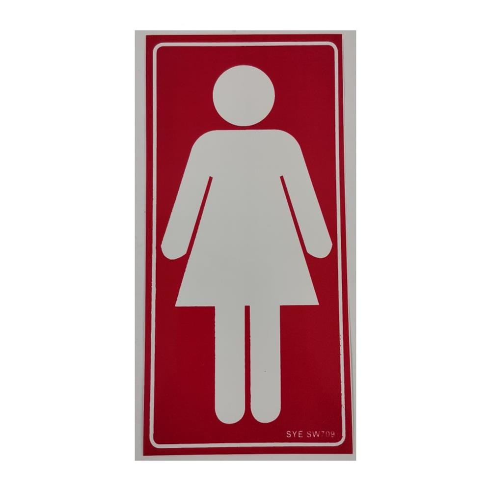 SHIN YIH SIGNAGE 4"X8" SW709 TOILET - LADIES
