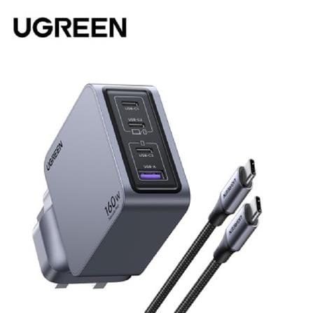 UGREEN NEXODE PRO 160W 3C1A GAN FAST CHARGER + USB-C TO USB-C CABLE 240W 1.5M