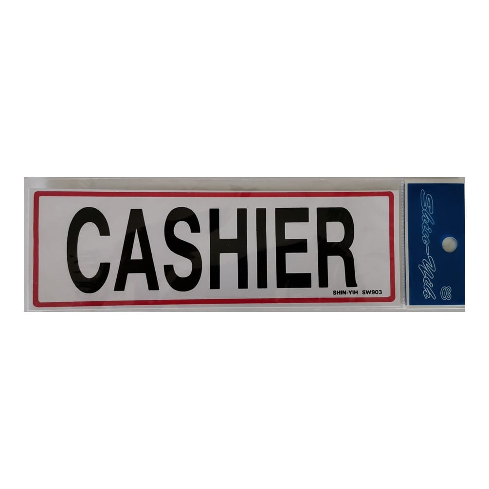 SHIN YIH SIGNAGE 3"X9" SW903 CASHIER