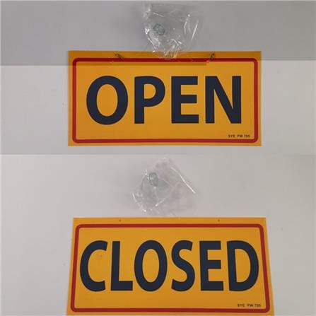 SHIN YIH SIGNAGE 4"X8" PW705 OPEN/CLOSED