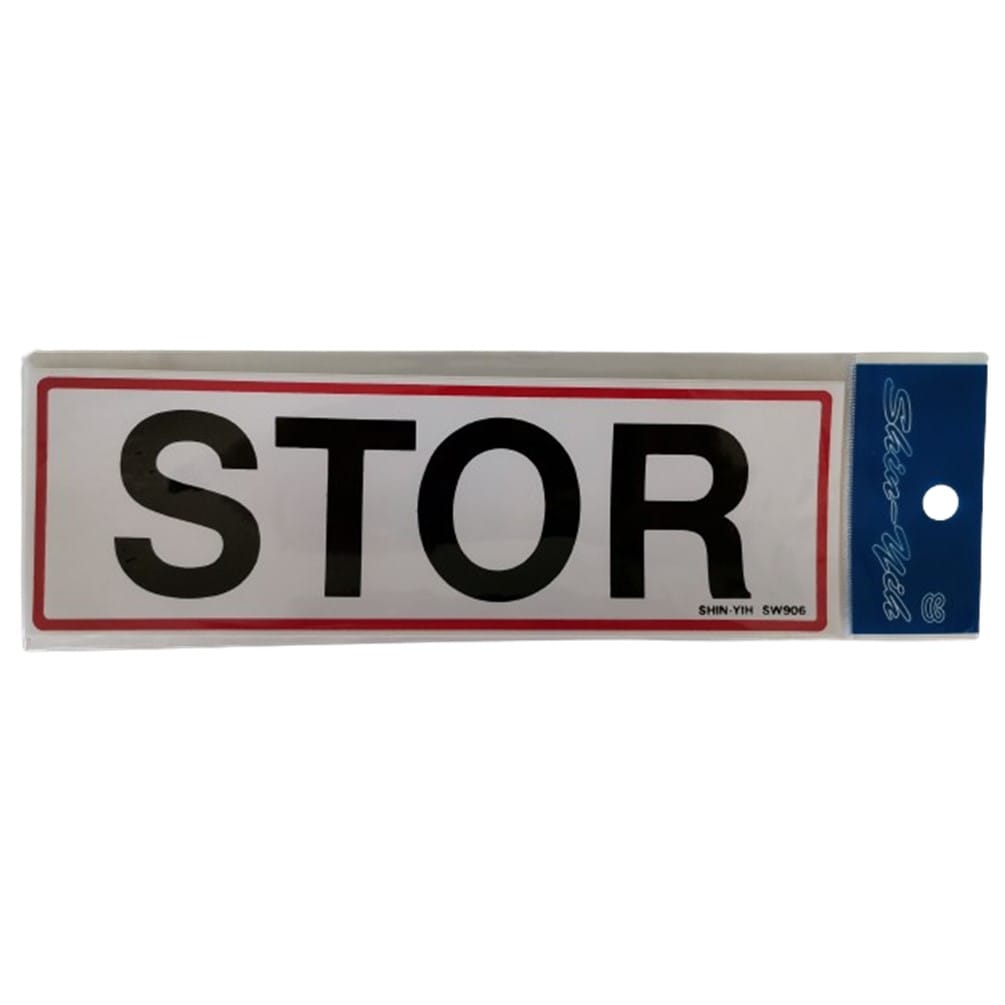 SHIN YIH SIGNAGE 3"X9" SW906 STOR