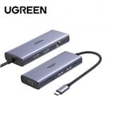 UGREEN HIGH END USB-C 3.2 20GBPS TO 2*USB-A 3.0+2*USB-C 3.0+HDMI 4K@60HZ+RJ45 GIGABIT+SD&TF+PD