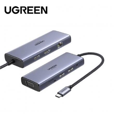 UGREEN HIGH END USB-C 3.2 20GBPS TO 2*USB-A 3.0+2*USB-C 3.0+HDMI 4K@60HZ+RJ45 GIGABIT+SD&TF+PD