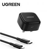 UGREEN 20W USB-C PD FAST CHARGER + USB-C TO LIGHTNING CABLE 1M (BLACK)