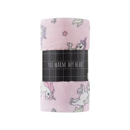 HLS FLEECE BLANKET 50X60 CSLW09 UNICORN PINK