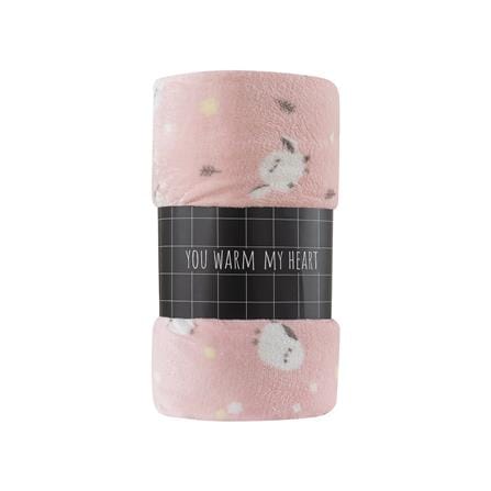 HLS FLEECE BLANKET 50X60 CSLW10 BIRDS PINK