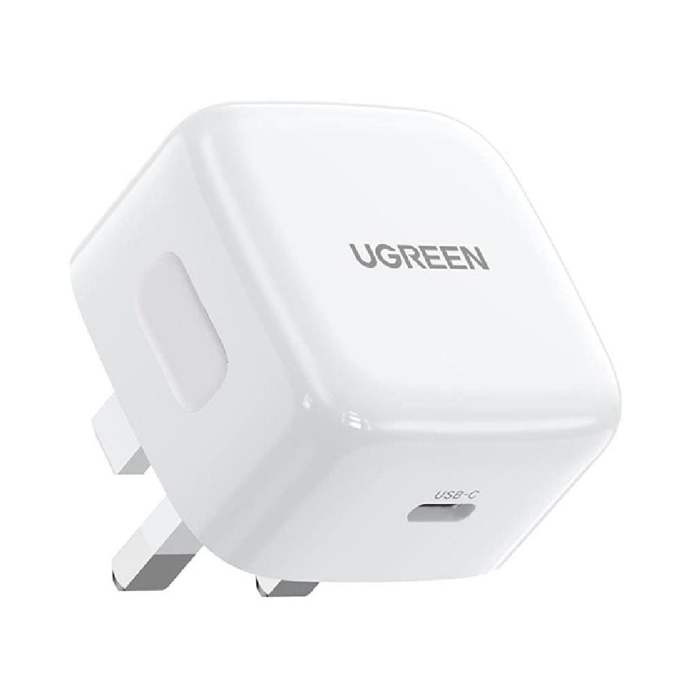 UGREEN 20W USB-C PD FAST CHARGER + USB-C TO LIGHTNING CABLE 1M (WHITE)