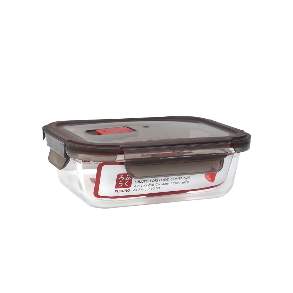 FUKURO YOKI BOROSILICATE GLASS CONTAINER 640ML RECTANGLE