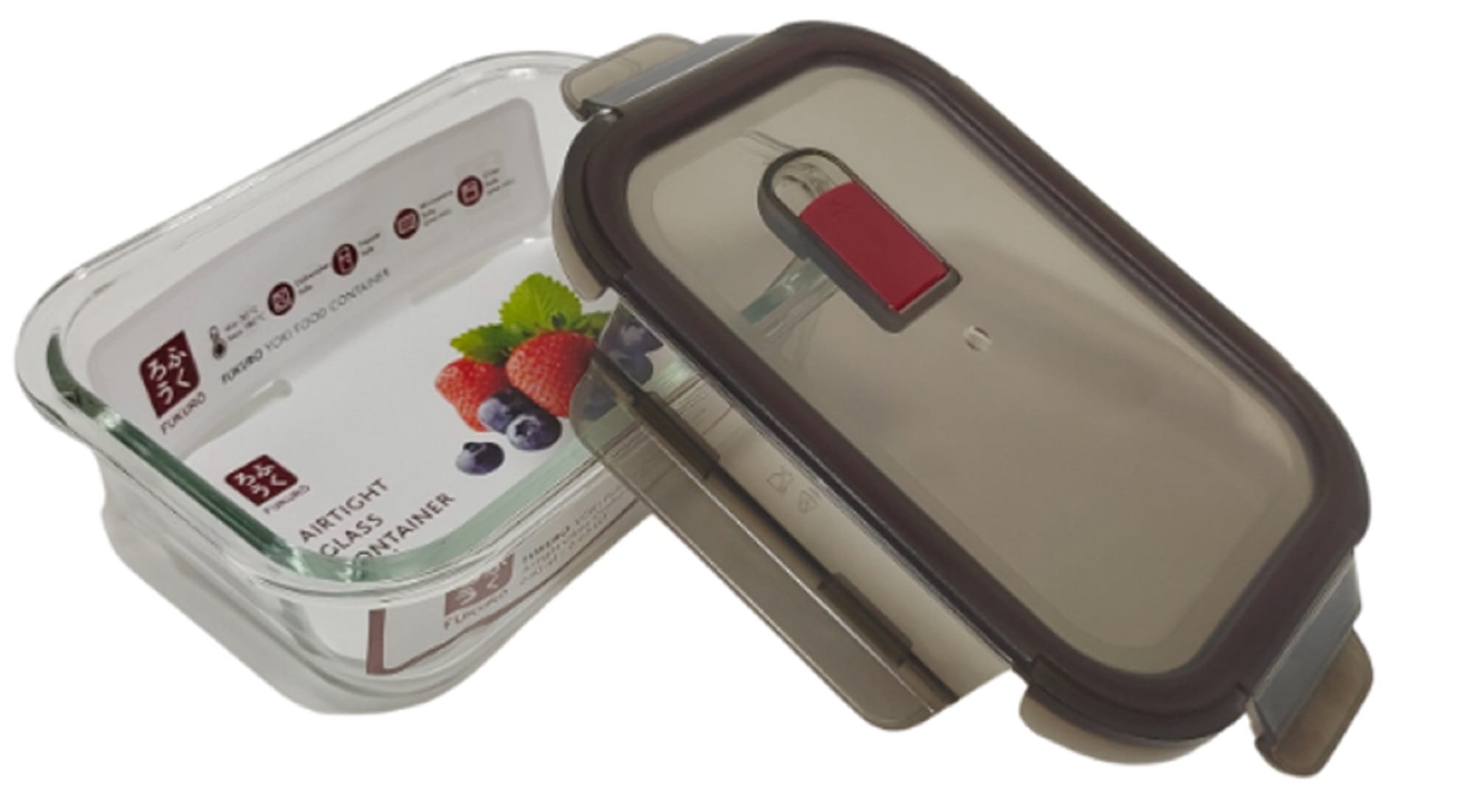 FUKURO YOKI BOROSILICATE GLASS CONTAINER 640ML RECTANGLE