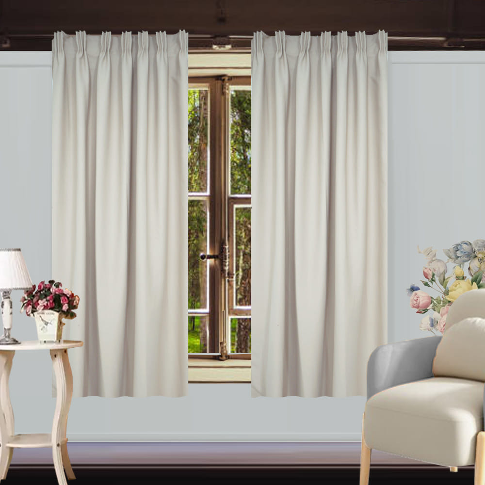 HLS CURTAIN N-HOOK CLOVER 140X180CM LIGHT BROWN