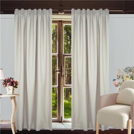 HLS CURTAIN N-HOOK CLOVER 140X220CM LIGHT BROWN