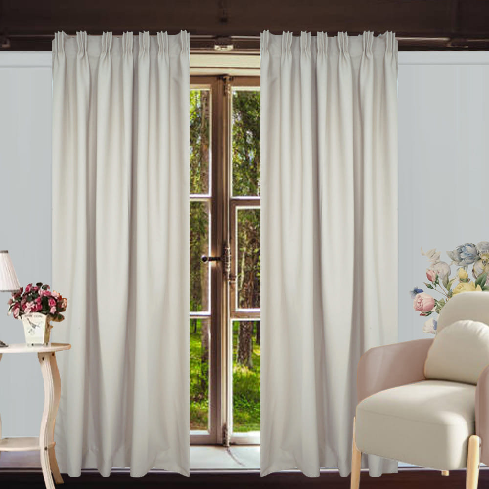 HLS CURTAIN N-HOOK CLOVER 140X250CM LIGHT BROWN