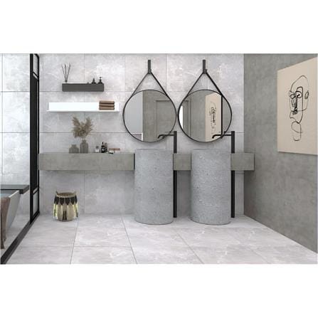 GUOCERA FLOORTILE 60X60CM MICROSTEP BORA MARBLE YR8026DM-1A GREY 1.44M2