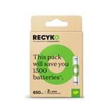 GP RECYKO RECHARGEABLE BATTERY 650mAh AAA 2S