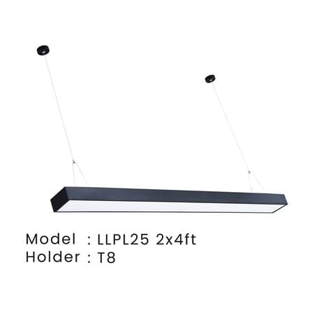 LEDEON 2X4FT (CASING ONLY) LLPL25 BLACK