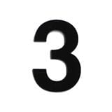 S&T NUMBERING ARABIC 3 75MM BLACK