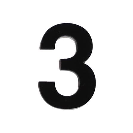 S&T NUMBERING ARABIC 3 75MM BLACK