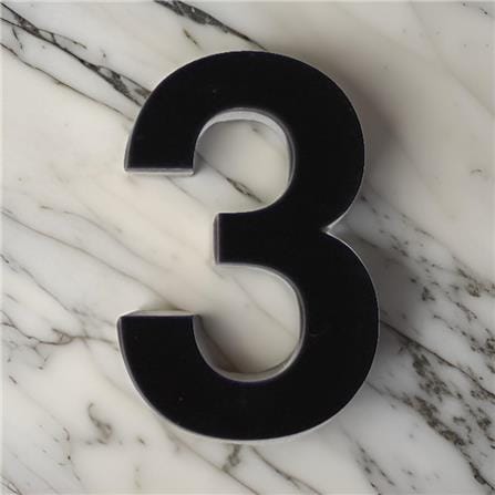 S&T NUMBERING ARABIC 3 75MM BLACK