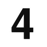 S&T NUMBERING ARABIC 4 75MM BLACK