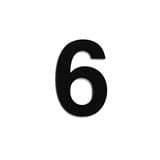 S&T NUMBERING ARABIC 6 75MM BLACK