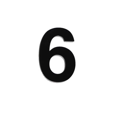 S&T NUMBERING ARABIC 6 75MM BLACK