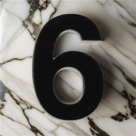 S&T NUMBERING ARABIC 6 75MM BLACK