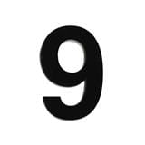 S&T NUMBERING ARABIC 9 75MM BLACK