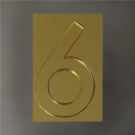 S&T NUMBERING ARABIC 6 91-GOLD