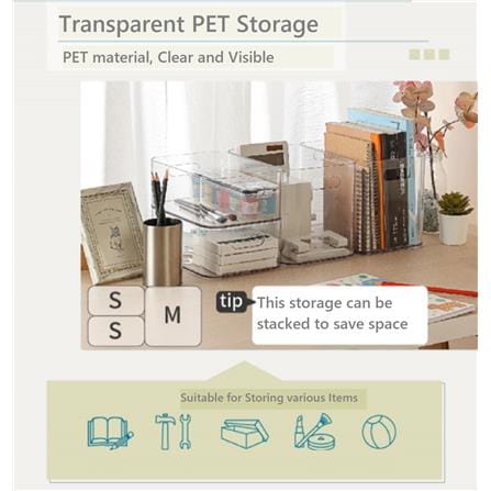 CLEAR STORAGE BOX WITH HANDLES KEYWAY 15.1X22.1X16.9CM TLS200
