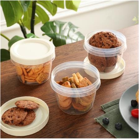 CANISTER WITH SCREW LID KECH 530ML CLEAR 3PCS/SET GIH530