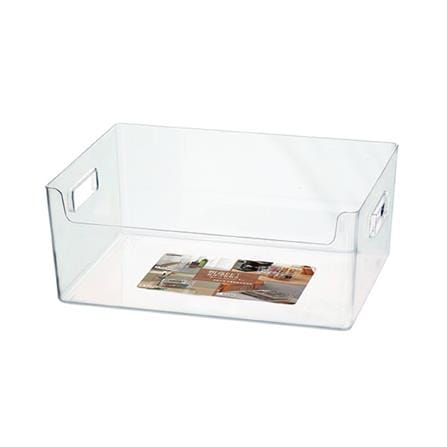 CLEAR STORAGE BOX WITH HANDLES KEYWAY 33.7X24X13.7CM TLS840
