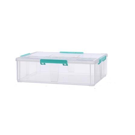 STORAGE BOX WITH HANDLES&nbsp;KEYWAY 8L CC111 CLEAR 36.6x29x10.7CM