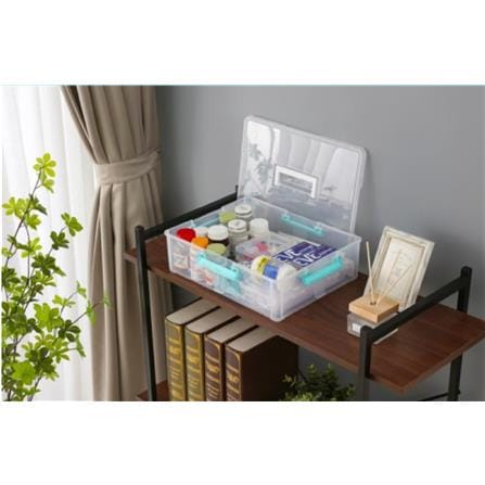 STORAGE BOX WITH HANDLES&nbsp;KEYWAY 8L CC111 CLEAR 36.6x29x10.7CM