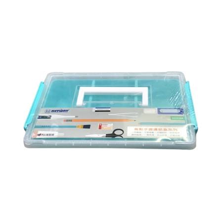 STORAGE BOX WITH HANDLES&nbsp;KEYWAY 8L CC111 CLEAR 36.6x29x10.7CM