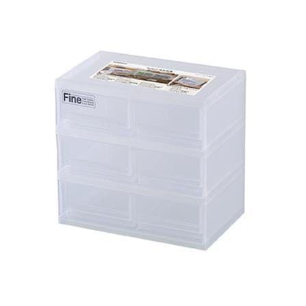 SMALL DRAWER BOX KEYWAY 6 COMPARTMENT 22.5x14.1x26CM DM3006 WHITE