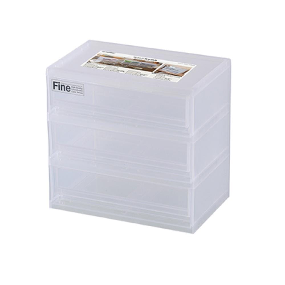 SMALL DRAWER BOX KEYWAY 3 COMPARTMENT 25.8X16X24.7CM DM33 WHITE