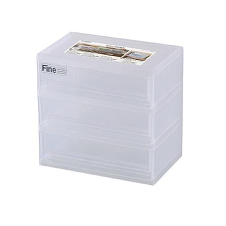 SMALL DRAWER BOX KEYWAY 3 COMPARTMENT 25.8X16X24.7CM DM33 WHITE