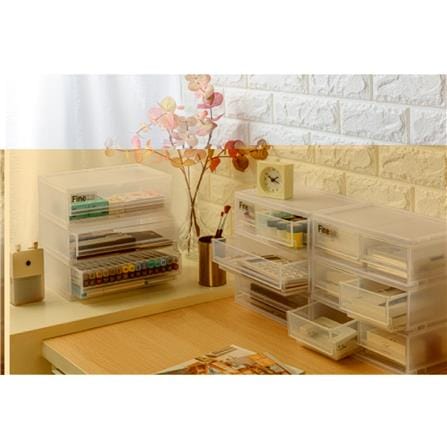 SMALL DRAWER BOX KEYWAY 3 COMPARTMENT 25.8X16X24.7CM DM33 WHITE
