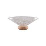 COSSY PLUS GLASS SERVING BOWL 25CM WITH WOOD STAND