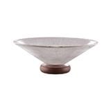 COSSY PLUS GLASS SERVING BOWL 32CM WITH WOODEN STAND
